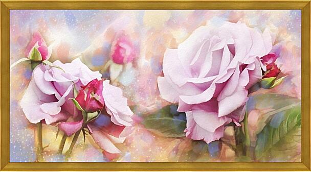 Картина - Розы аква