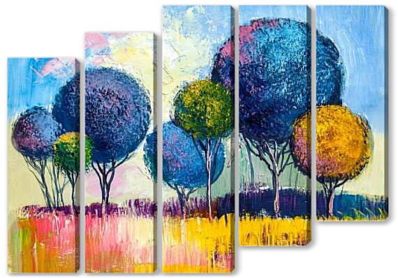 Модульная картина - На лугу