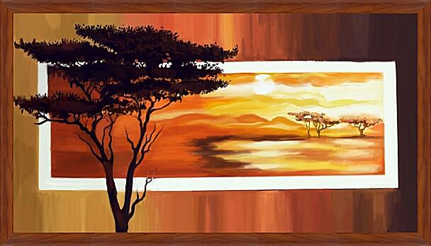 Картина - Африка закат