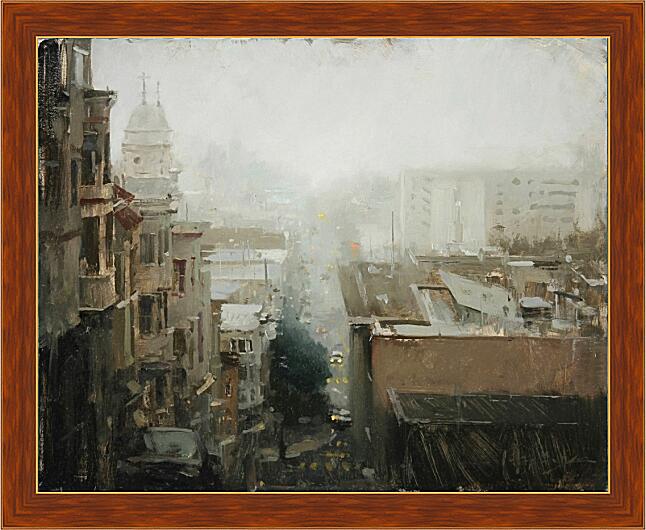 Картина - Туман в городе