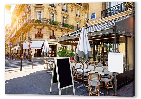 Картина маслом - Кафе на улице Парижа