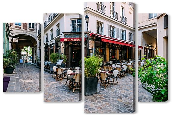 Модульная картина - Парижское кафе