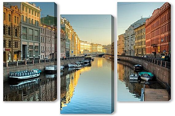 Модульная картина - Санкт-Петербург, канал