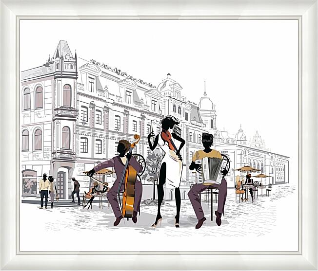 Картина - Музыканты в Париже