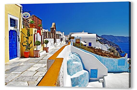 Картина маслом - Город Греции