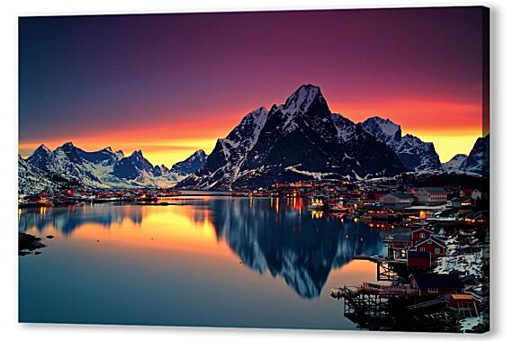 Картина маслом - Норвегия Лофотенские острова