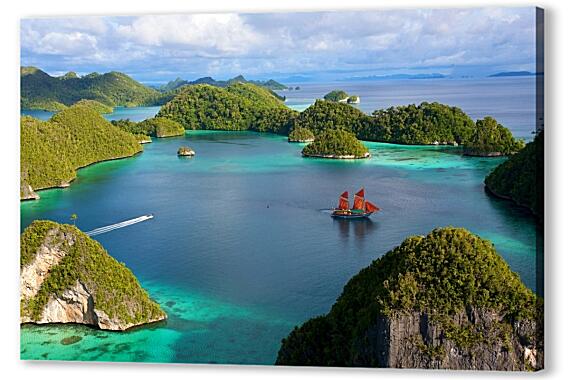Картина маслом - Острова Индонезии