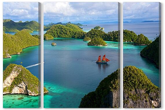 Модульная картина - Острова Индонезии