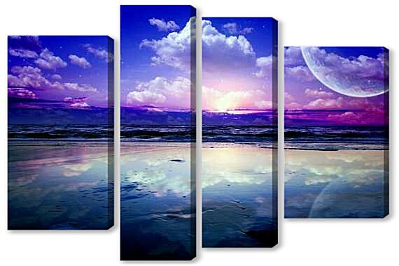 Модульная картина - Неизвестная планета