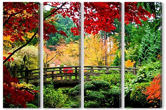 Модульная картина - Осенний парк
