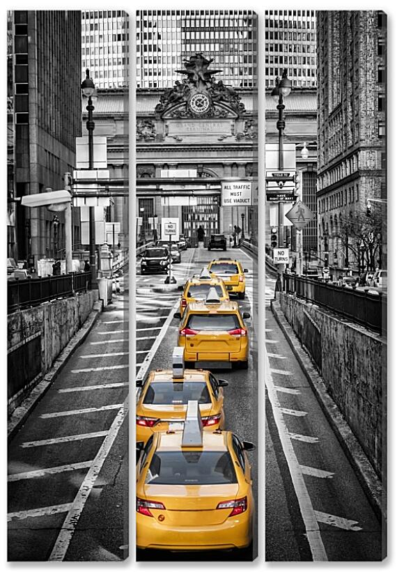 Модульная картина - Такси Нью-Йорке