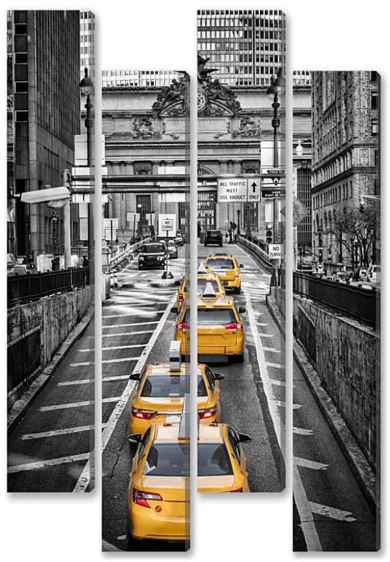 Модульная картина - Такси Нью-Йорке