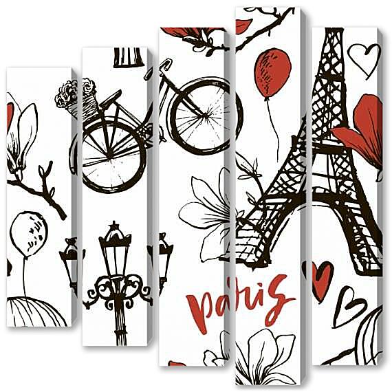 Модульная картина - Париж