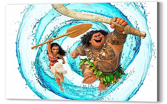 Картина маслом - Моана и полубог Мауи
