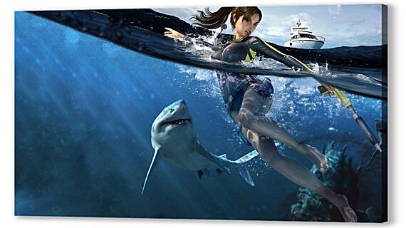 Картина маслом - Дайвинг с акулами