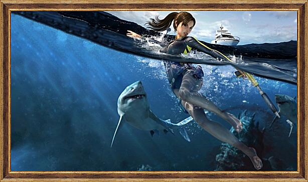 Картина - Дайвинг с акулами