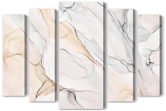 Модульная картина - Розовые разводы