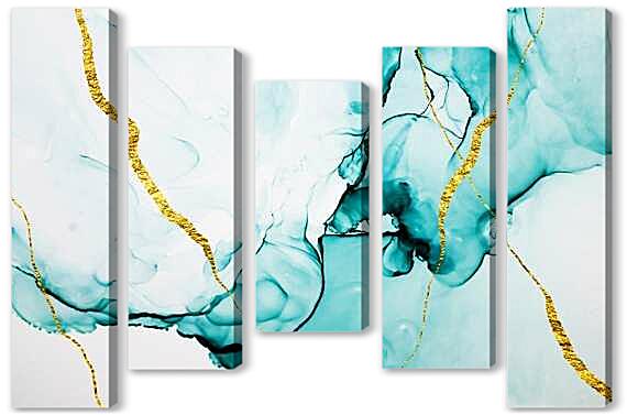 Модульная картина - Золотые нити 6