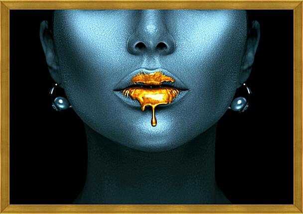 Картина - Золотые губы