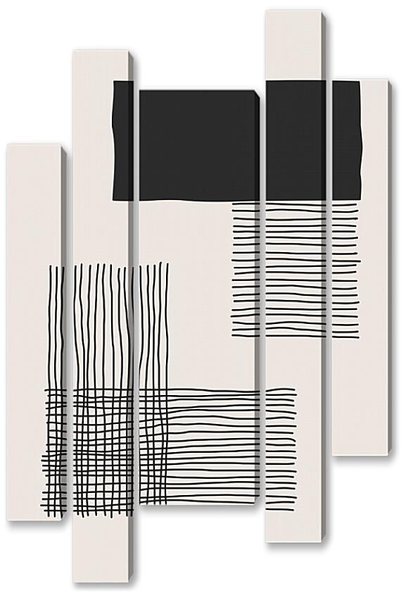 Модульная картина - Черное и белое 2