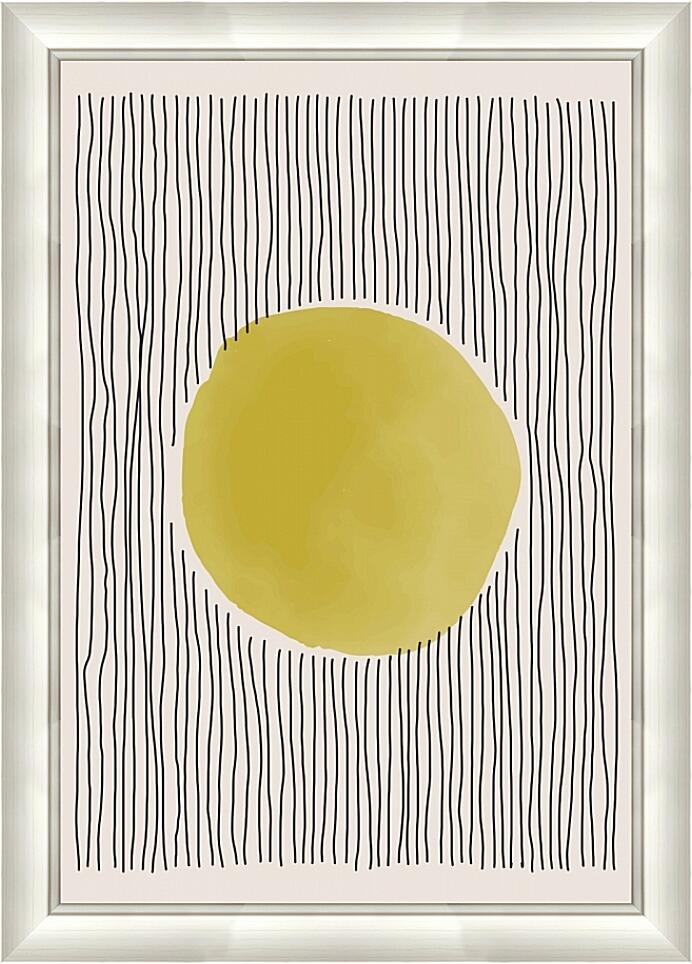 Картина - Желтый круг и полосы 2