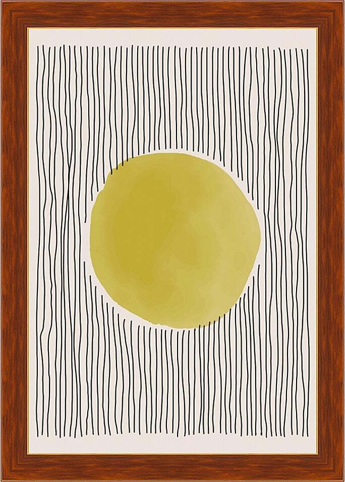 Картина - Желтый круг и полосы 2