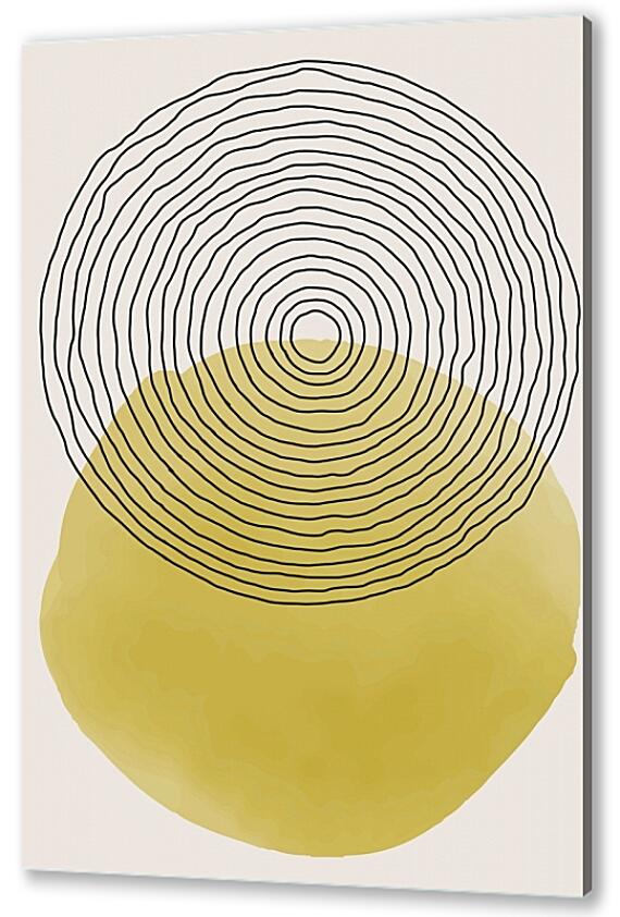 Постер (плакат) - Желтый круг и полосы 3
