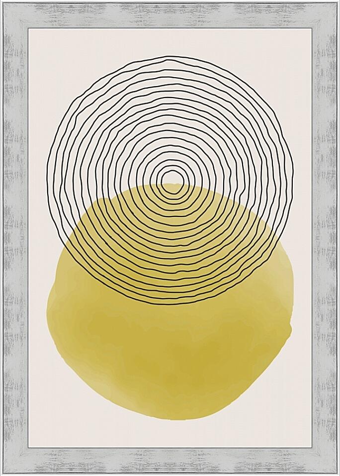 Картина - Желтый круг и полосы 3