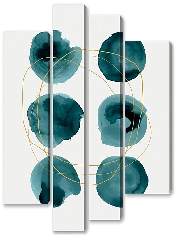 Модульная картина - Синие круги