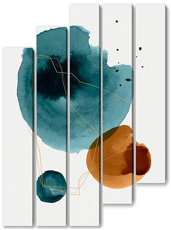 Модульная картина - Синие круги 2