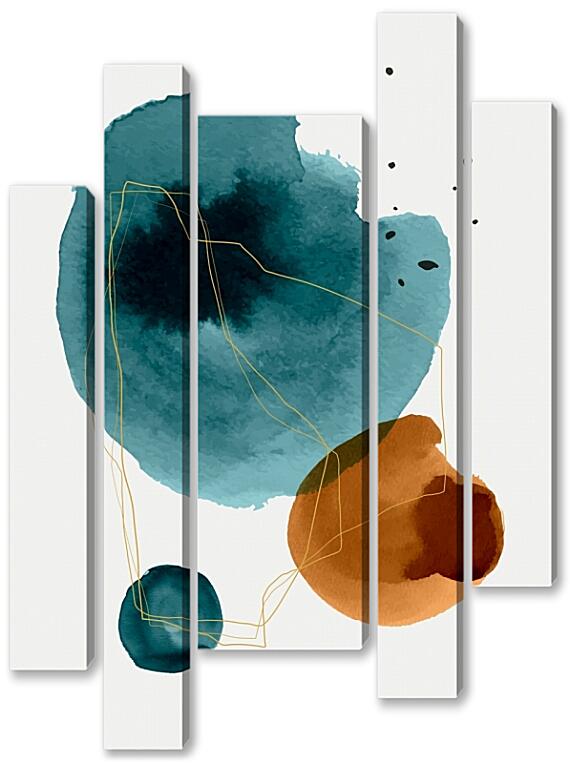 Модульная картина - Синие круги 2