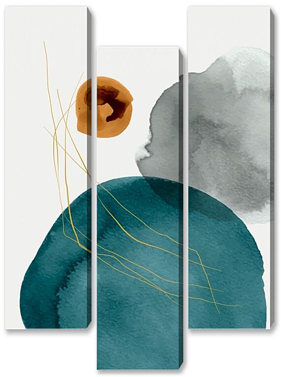 Модульная картина - Синие круги 3