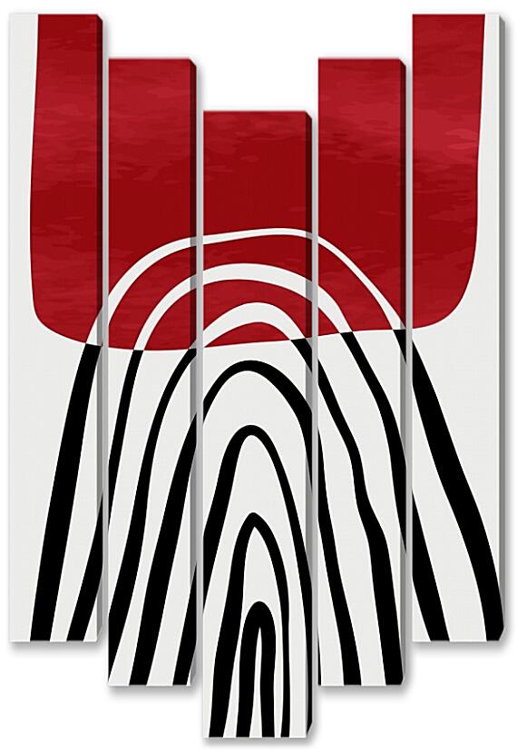 Модульная картина - Красное и черное