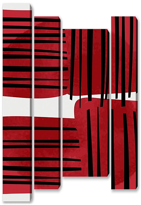 Модульная картина - Красное и черное 2