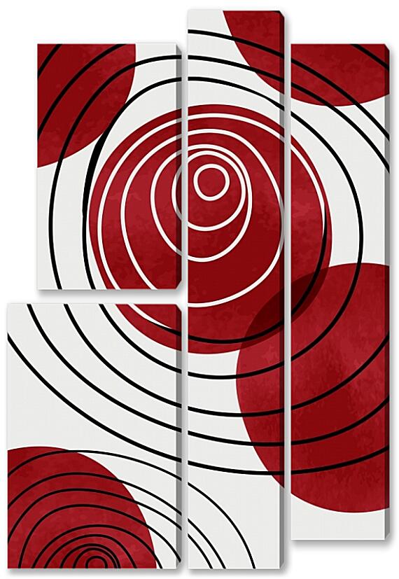 Модульная картина - Красное и черное 3