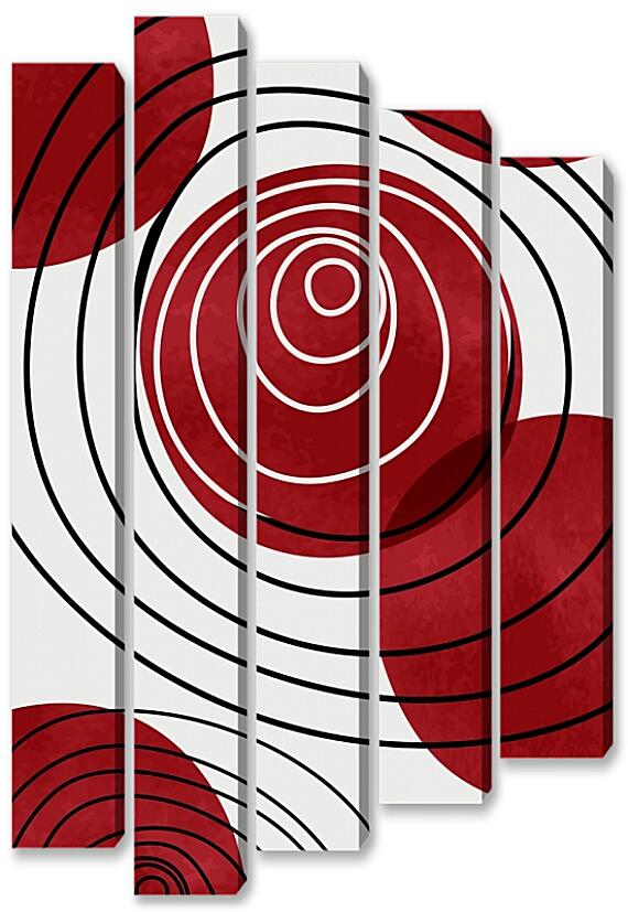 Модульная картина - Красное и черное 3