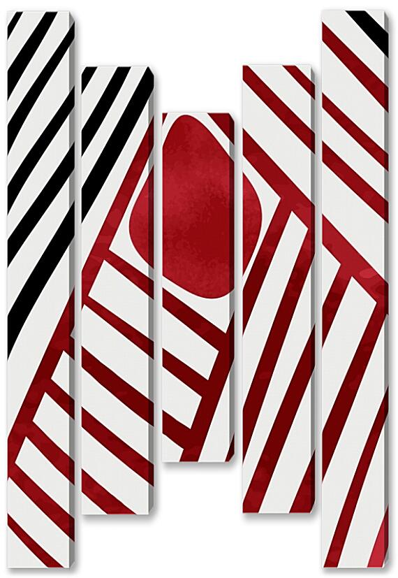 Модульная картина - Красное и черное 4