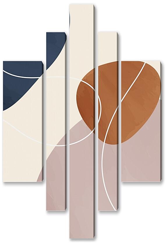 Модульная картина - Белые линии 2