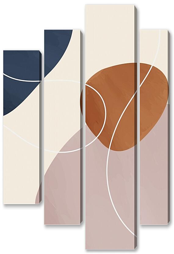 Модульная картина - Белые линии 2