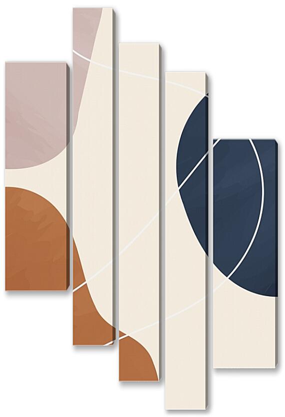 Модульная картина - Белые линии 3