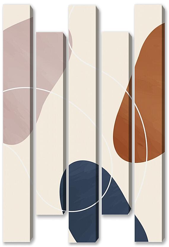 Модульная картина - Белые линии 4