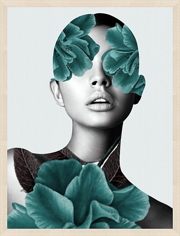 Картина - Цветы на лице №2