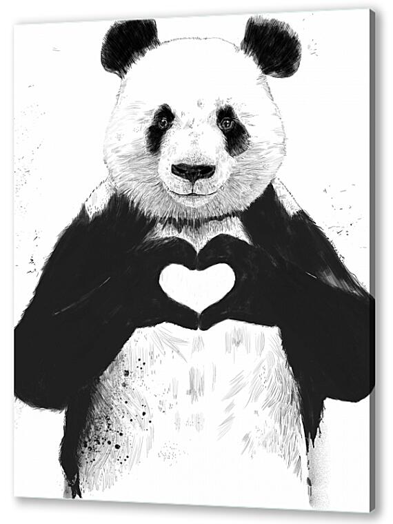 Постер (плакат) - Любовь и панда №1
