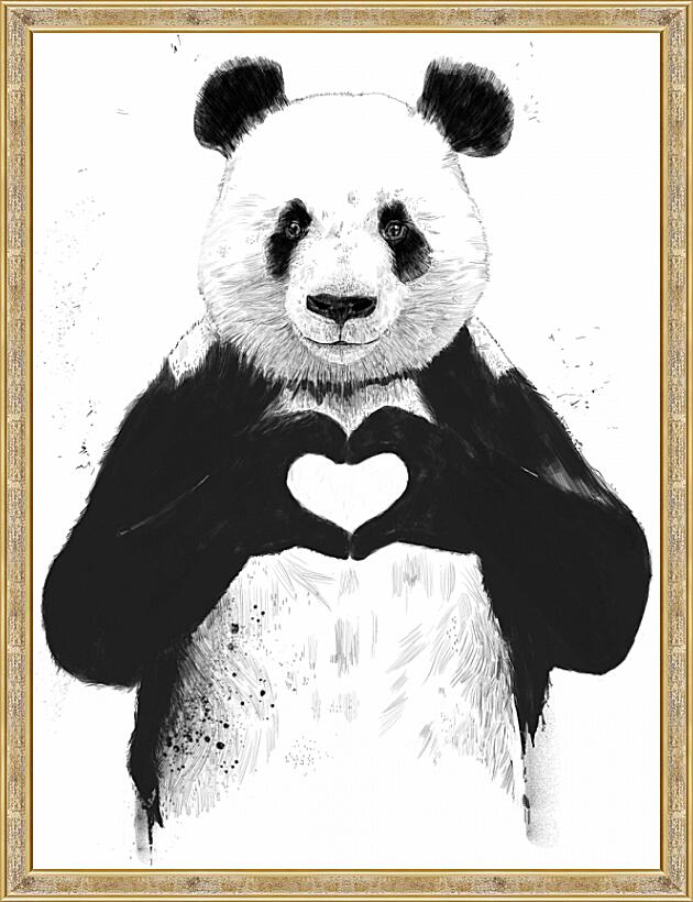 Картина - Любовь и панда №1