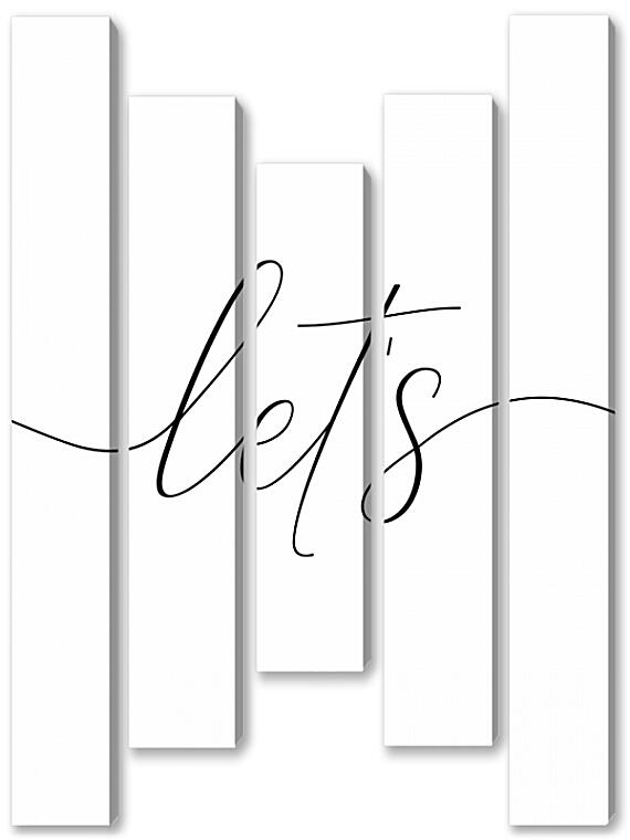 Модульная картина - Lets stay home №1