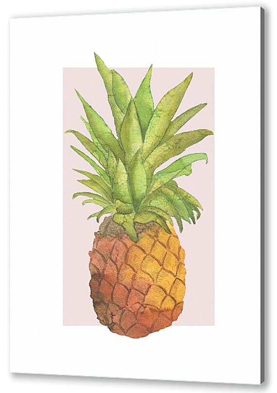Картина маслом - Листья и ананас №2
