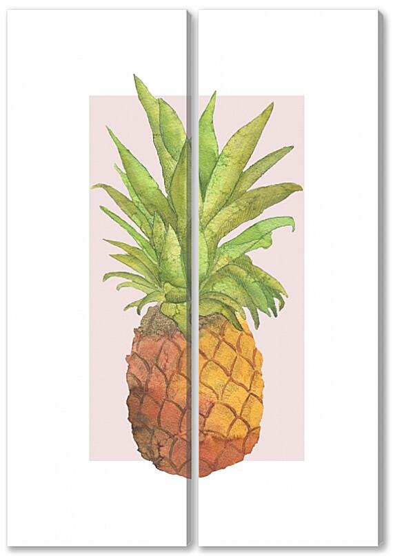 Модульная картина - Листья и ананас №2