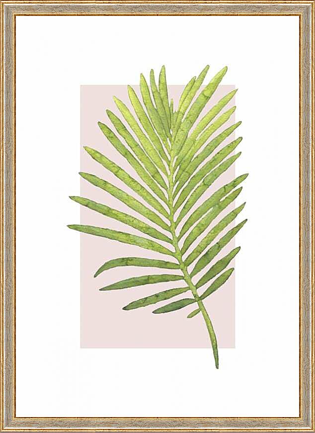 Картина - Листья и фламинго №3