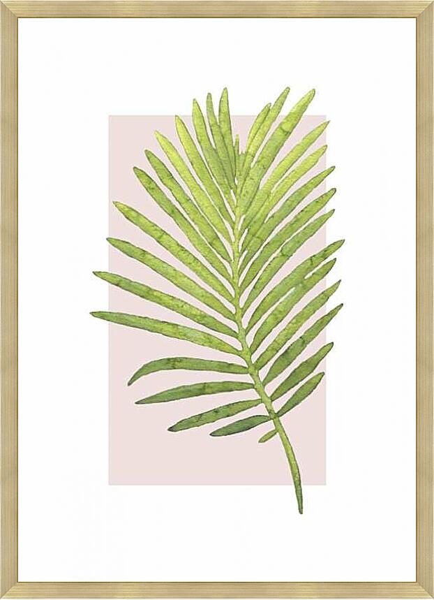 Картина - Листья и фламинго №3