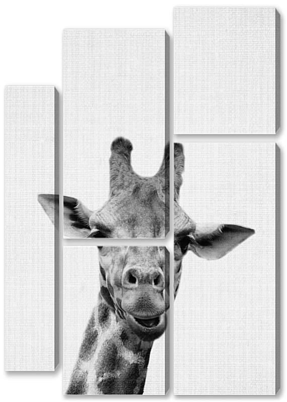 Модульная картина - Животные и листья №1